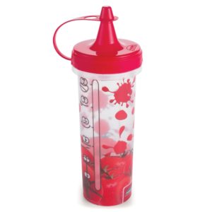BISNAGA PARA MOLHOS DECORADA VERMELHA 280ML