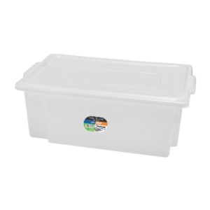 CAIXA PLAST EMPILHÁVEL COM TAMPA 25L 52X32X18CM (0530) em Extrema MG