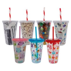 CATUAI - COPO ACRÍLICO 550ML DECORADO DUP. COM CANUDO em Extrema MG