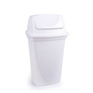 CESTO PLAST TRILHA PARA LIXO 29CM COMTMP VAI-VEM PRETO/BRANCO