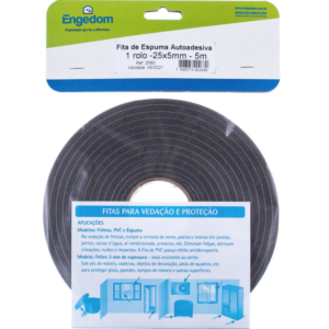 ENGEDOM - FITA ESPUMA PU CINZA AA 25X5X5000MM  REF:2680 em Extrema MG