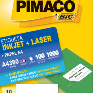 ETIQUETA PIMACO A4 4350 558X990 100 FOLHAS