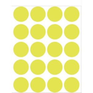 ETIQUETA REDONDA AMAR. FL 15MM (PCT COM210)(60394) em Extrema MG