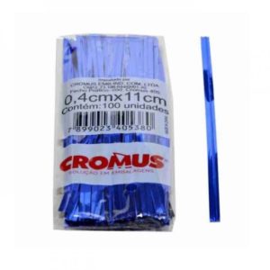 FECHO METALIZADO PARA PRESENTE 11CM AZUL (PCT COM100) CROMUS em Extrema MG