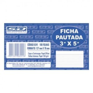 FICHA PAUTADA 3X5 COM100 SD (06155) em Extrema MG
