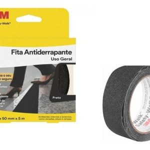 FITA ANTIDERRAP PRETA  50MM X 05M  3M em Extrema MG