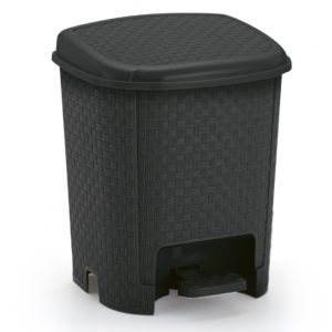 MONTE LIBANO - LIXEIRA RATTAN 6L PRETA