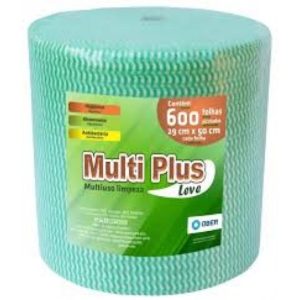PANO PARA LIMPEZA MULTIUSO ROLO COM300M VERDE    (600 PANOS) em Extrema MG