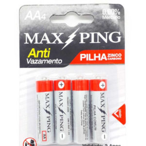 PILHA AAA MAX PING PCT COM 4 em Extrema MG