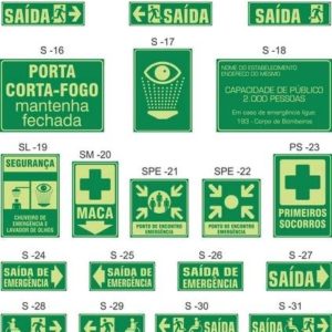 PLACA DE SINALIZAÇÃO *INOX FOTOLUMIN. 150X150MM em Extrema MG