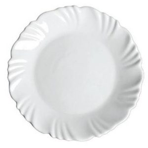 PRATO VIDRO PETALA BR RASO 19CM SOBRE  OPALINE em Extrema MG