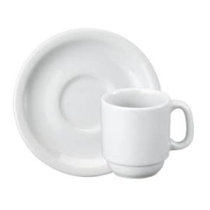 XÍCARA COM PIRES  80ML PORCELANA CAFÉ em Extrema MG